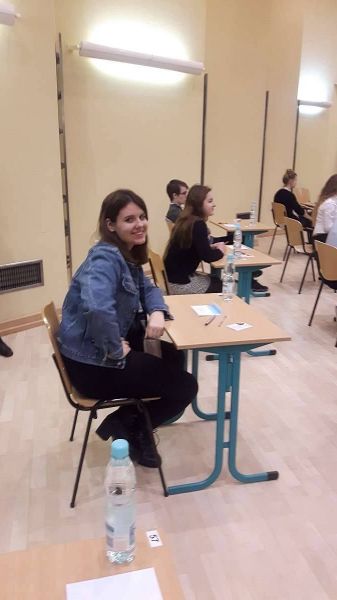 Gabrysia przed testem finalowym